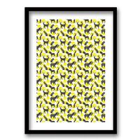 Cuadro Decorativo Retela Yellow Animals 50 x 35 cm
