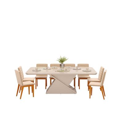 Imagen 1 del producto Juego de Comedor Di Poretti Design Sofía 8 Sillas Blanco