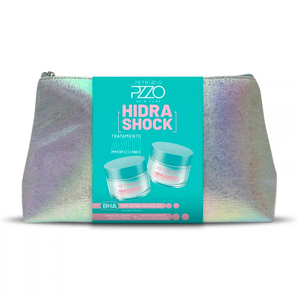 Set de Cremas Hidra Shock Anti Imperfecciones + Clutch Petrizzio