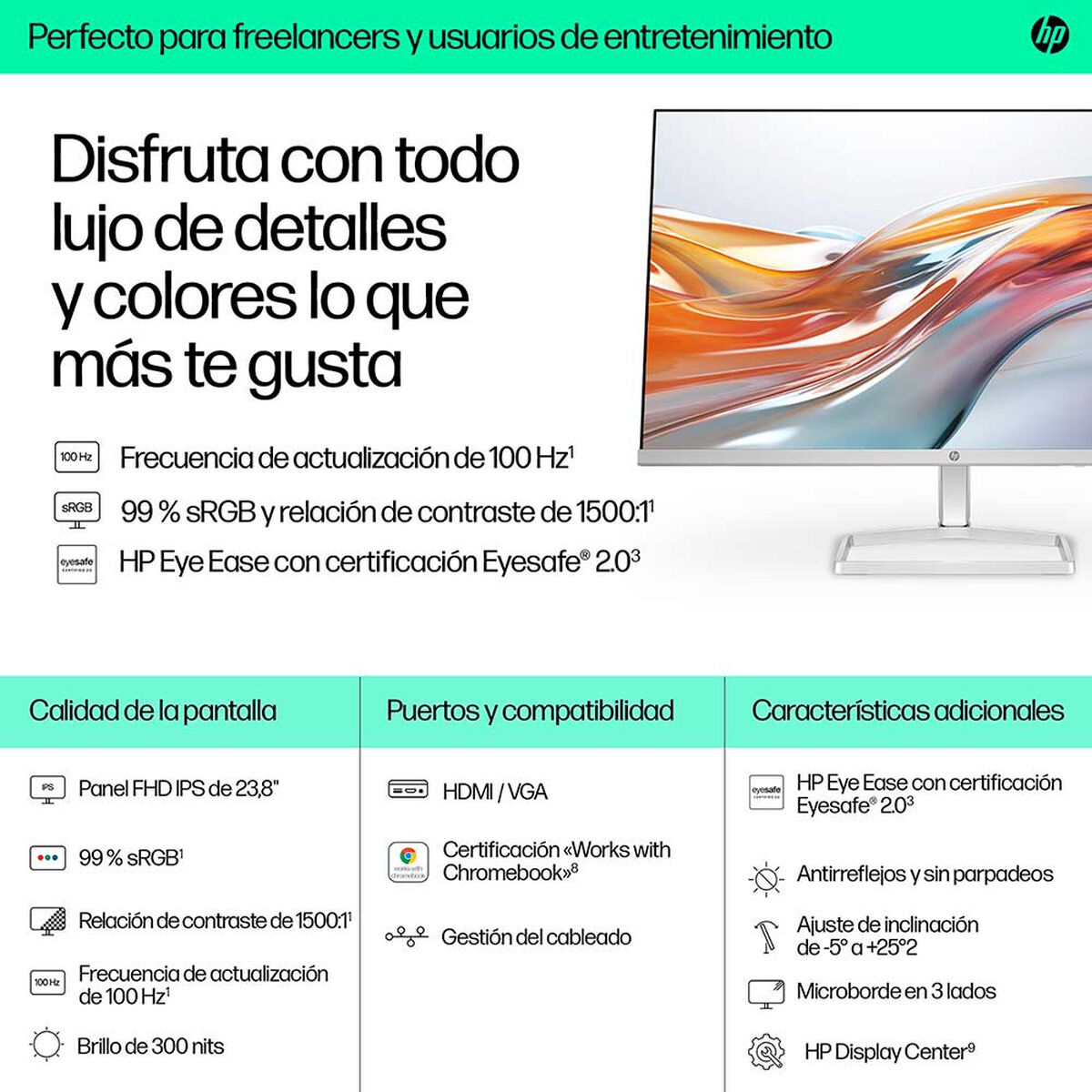 Monitor HP 23.8" 1920 x 1080 (FHD)