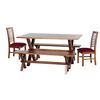Juego de Comedor Latam Home Sevilla Salamanca 2 Sillas + 2 Bancas Velvet Burdeo