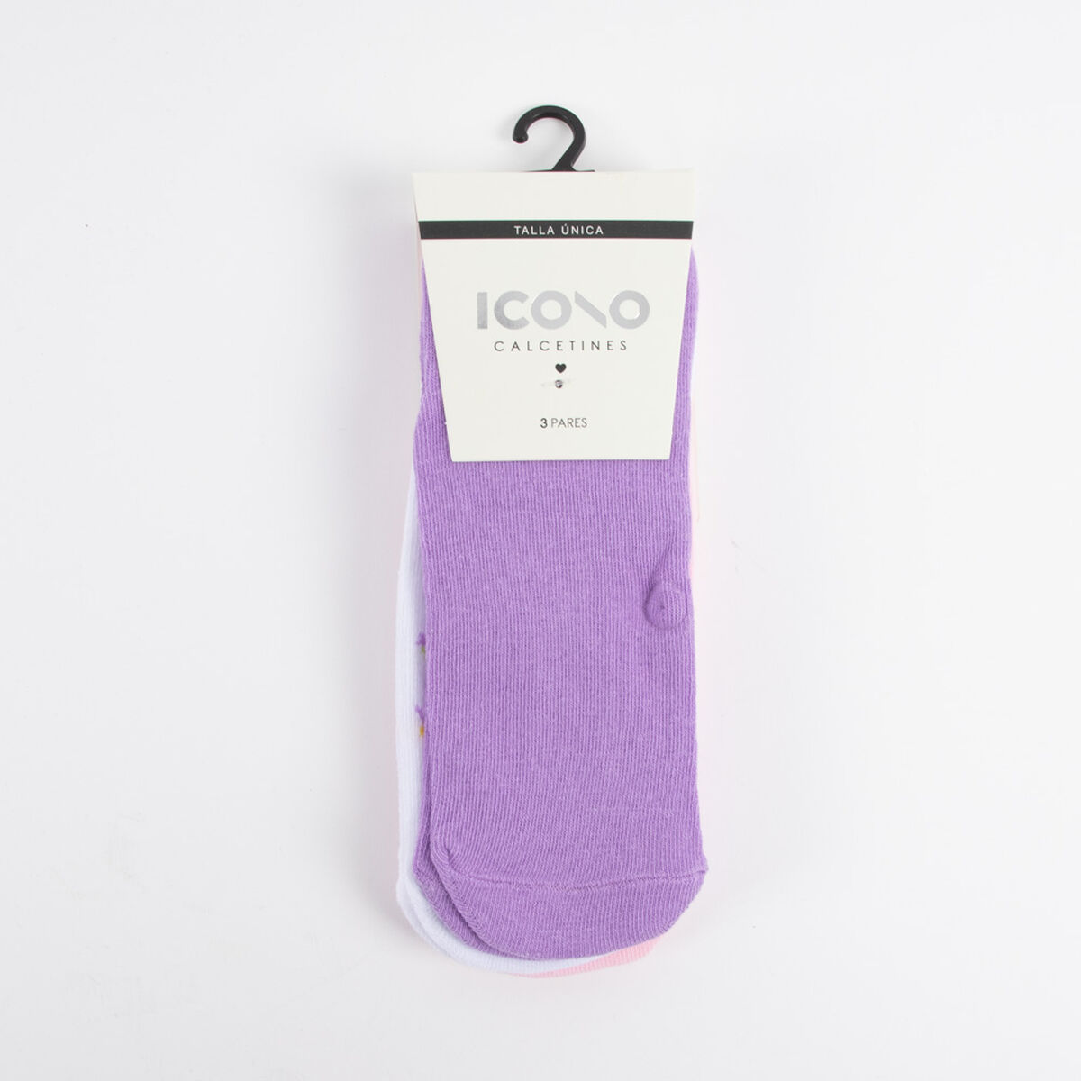 Pack 3 Calcetines Corto Mujer Icono