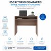 Combo Oficina Escritorio Avellana + Silla New York Negra y Azul Arthome