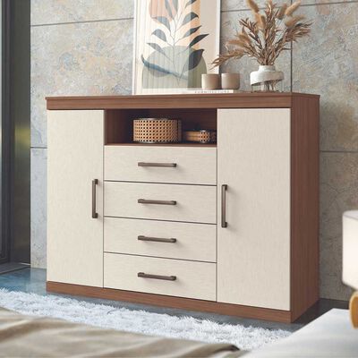 Imagen 1 del producto Cómoda Onessta Master 4 Cajones 2 Puertas Jatoba Arena