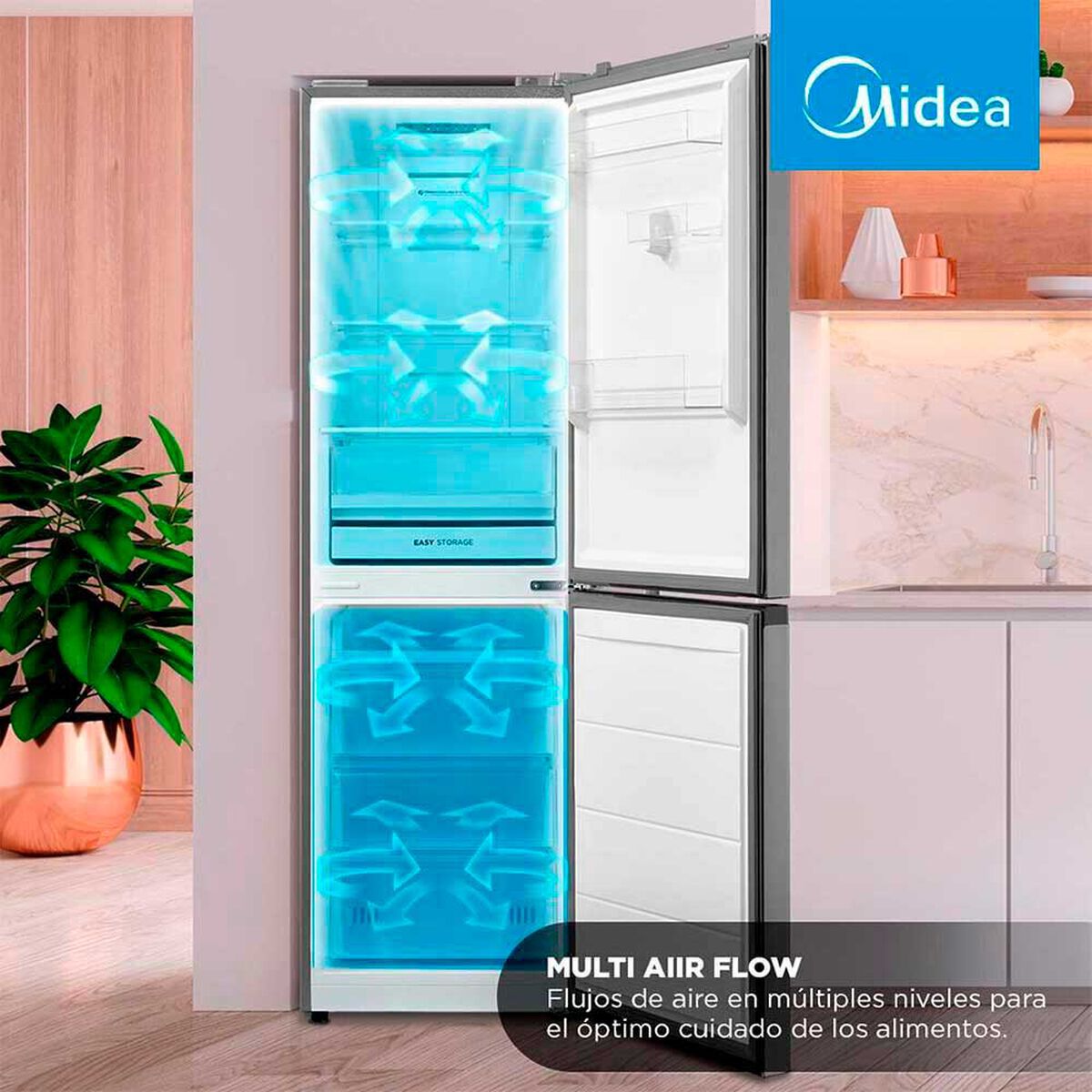 Refrigerador No Frost Midea MDRB379FGF50 273 lts.