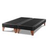 Base Europea Dividida Latam Home 2 Plazas Zen Cuero Negro