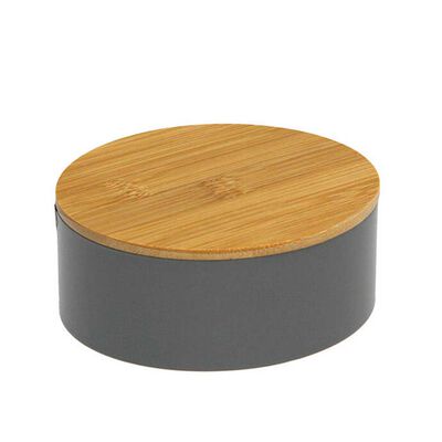 Imagen 2 del producto Espejo de Mesa Madera con Alhajero Vgo Cuadrado 12 x 5 cm Gris