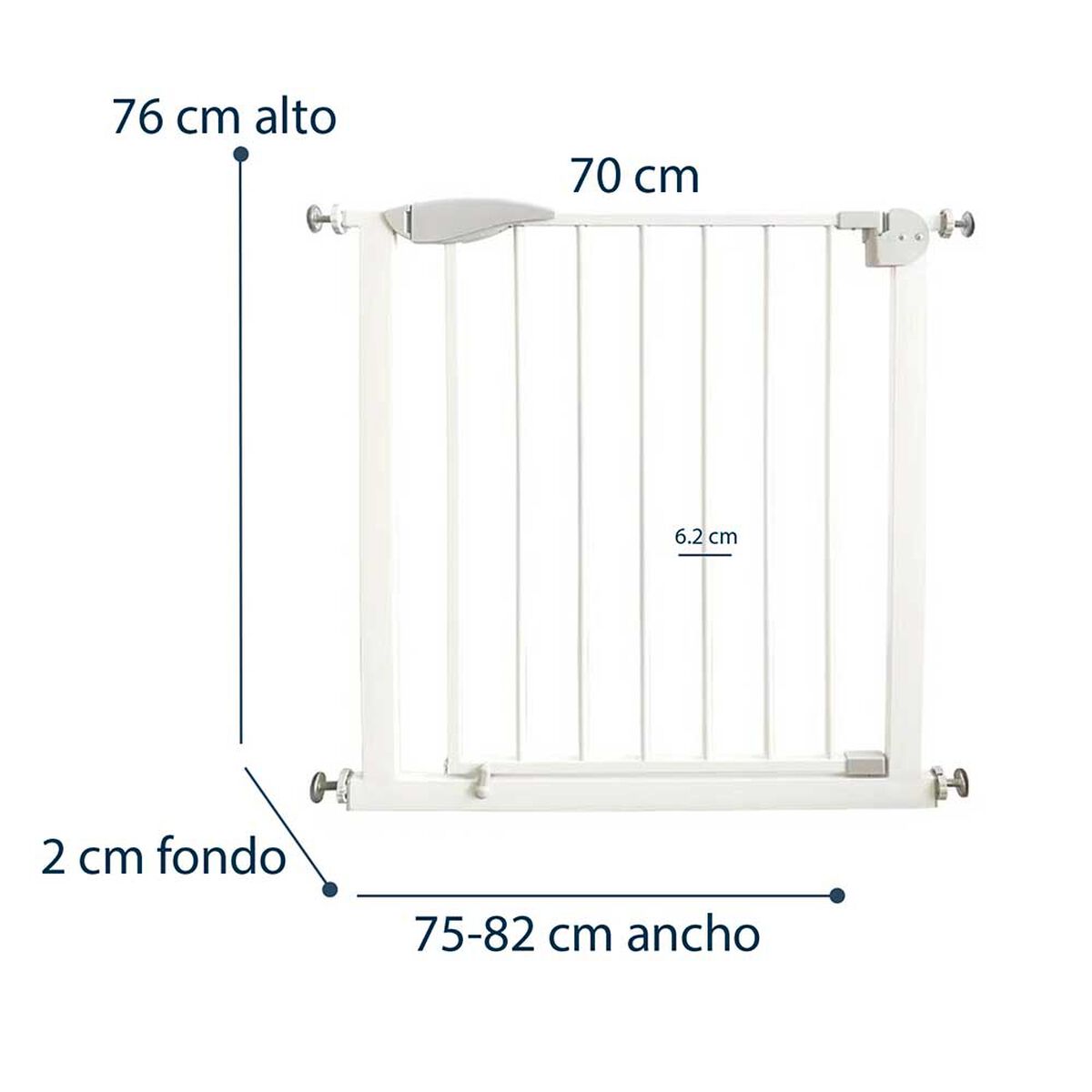 Reja de Seguridad Bebe Mascota Doble Seguro 75 a 82 cm Bebesit