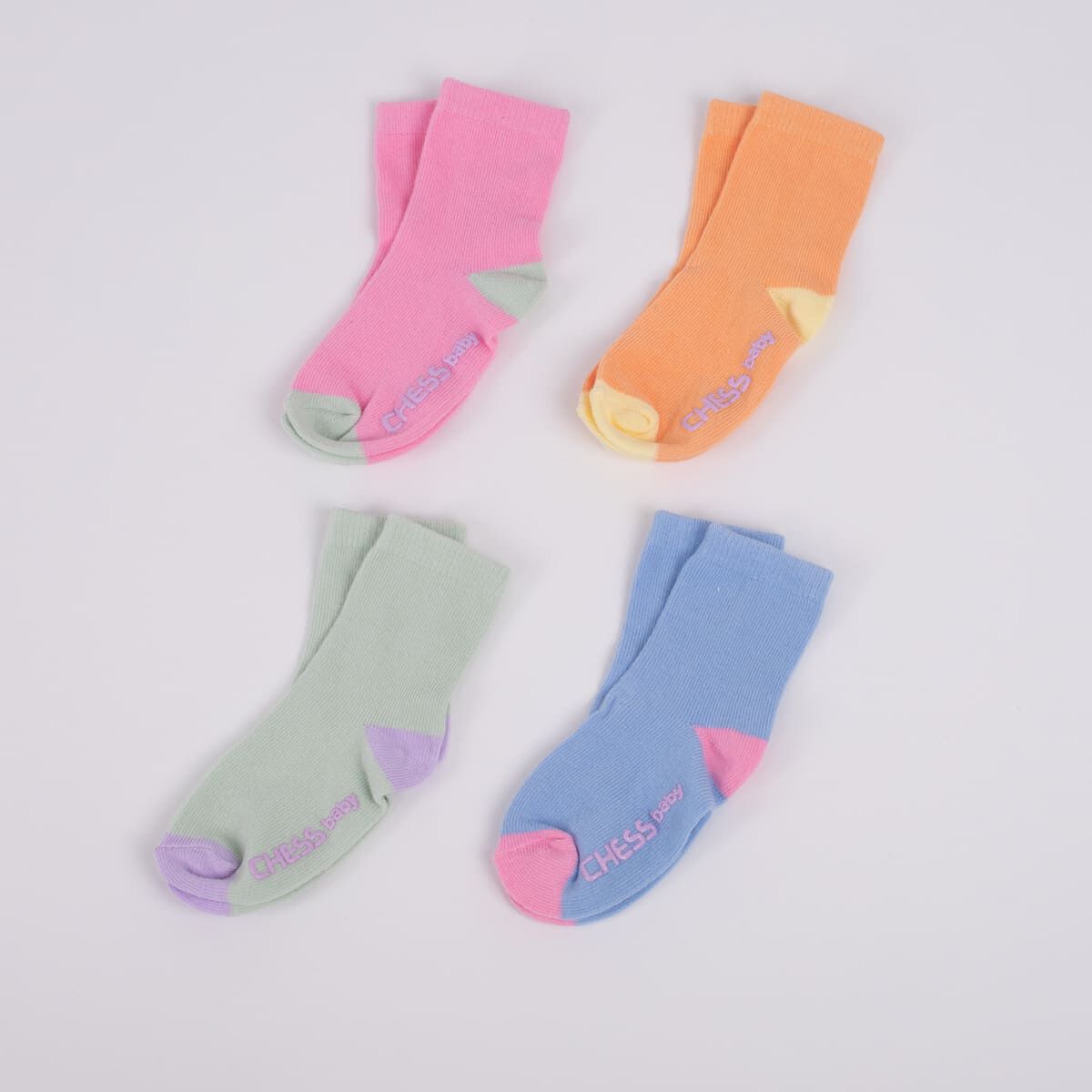 Pack 4 Calcetines de Algodón Beba Chess Baby