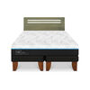 Cama Europea CIC Green Infinity 2 Plazas + 1 Respaldo Munich Olivo