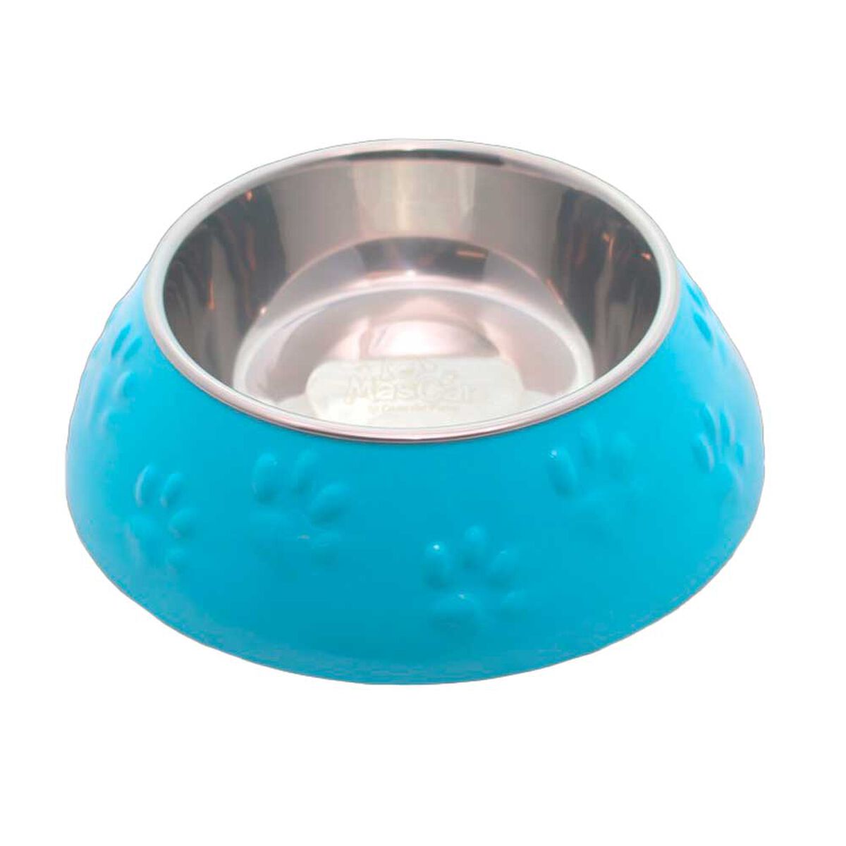 Plato Huellitas Celeste Para Perro L Mascan
