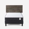 Cama Europea Rosen 1,5 Plazas Wave  + Respaldo Tabor Grafito