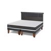 Cama Europea CIC Base Normal King Ortopedic + Respaldo Dublin