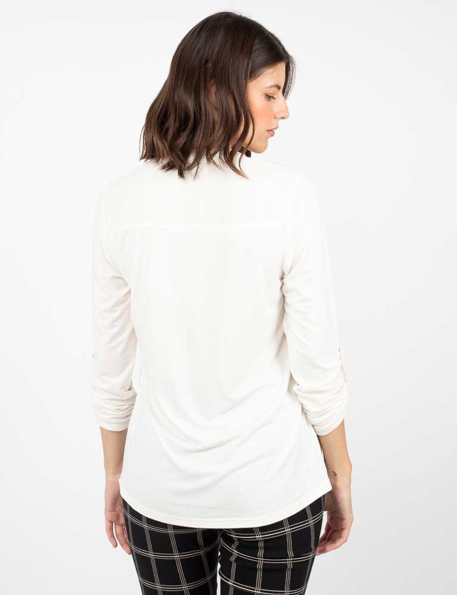 Blusa Lisa Manga Larga Mujer Zibel
