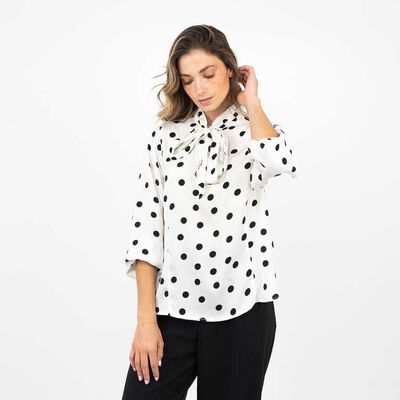 Blusa Manga Larga Mujer Zibel Blanco