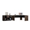 Combo Escritotio + Cajonera 2 Puertas TuHome Home Office Negro Soft-Co&ntilde;ac