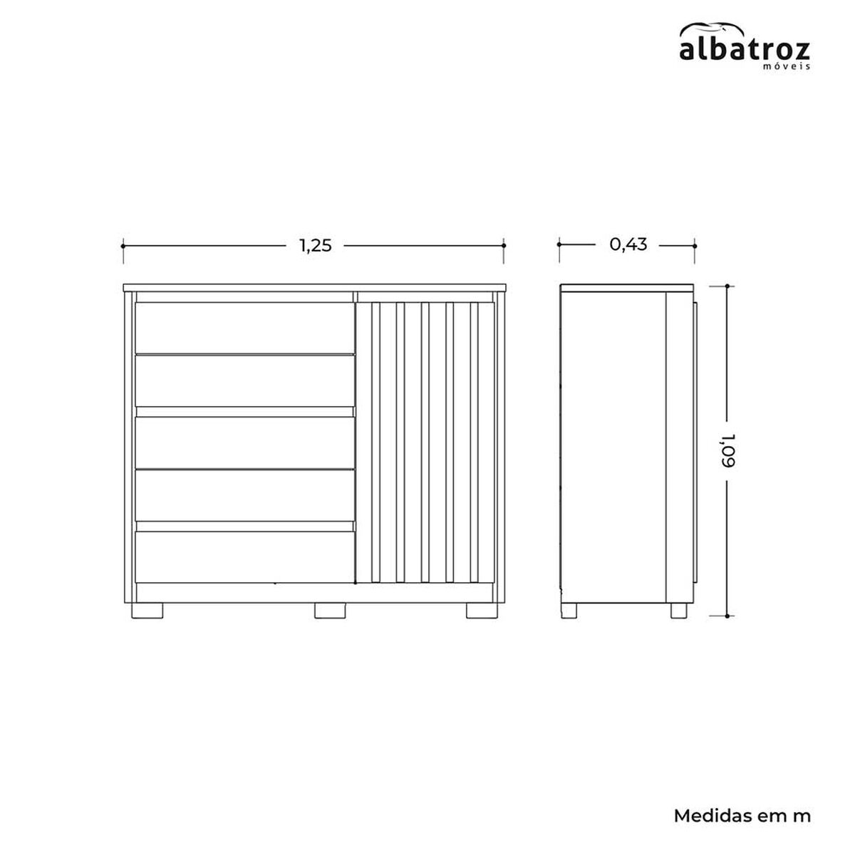 Zapatero Vekkahome Dueto 5 Cajones Caf&eacute; Negro