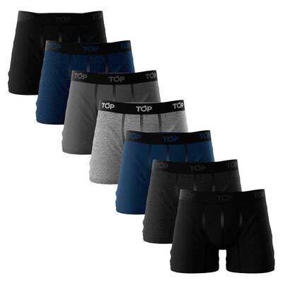 Pack 7 B&oacute;xer Medio Algod&oacute;n Hombre Top