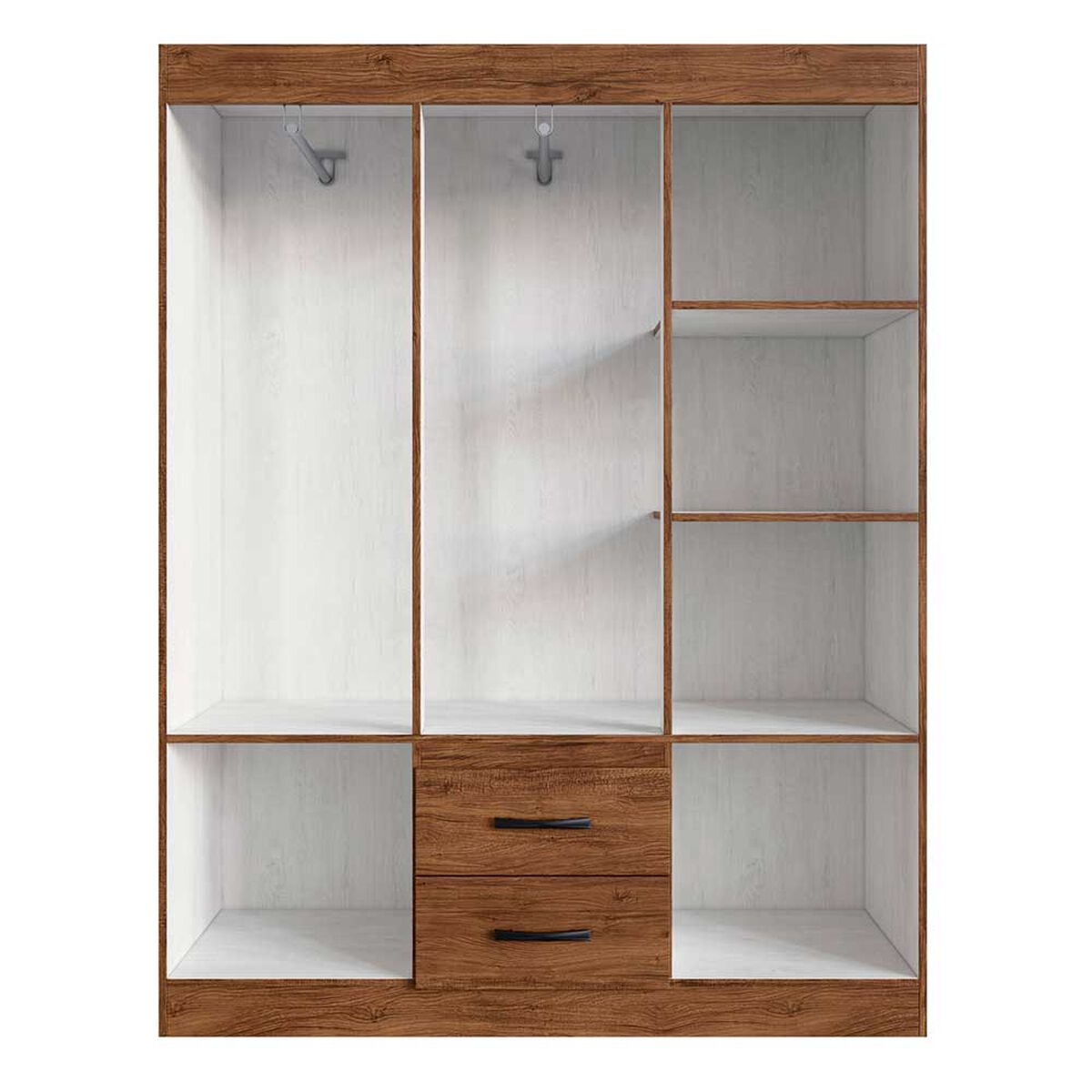 Closet Home Mobili Alicante 6 Puertas 2 Cajones Café