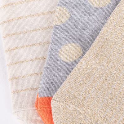 Imagen 2 del producto Pack 3 Calcetines Mujer Icono Beige