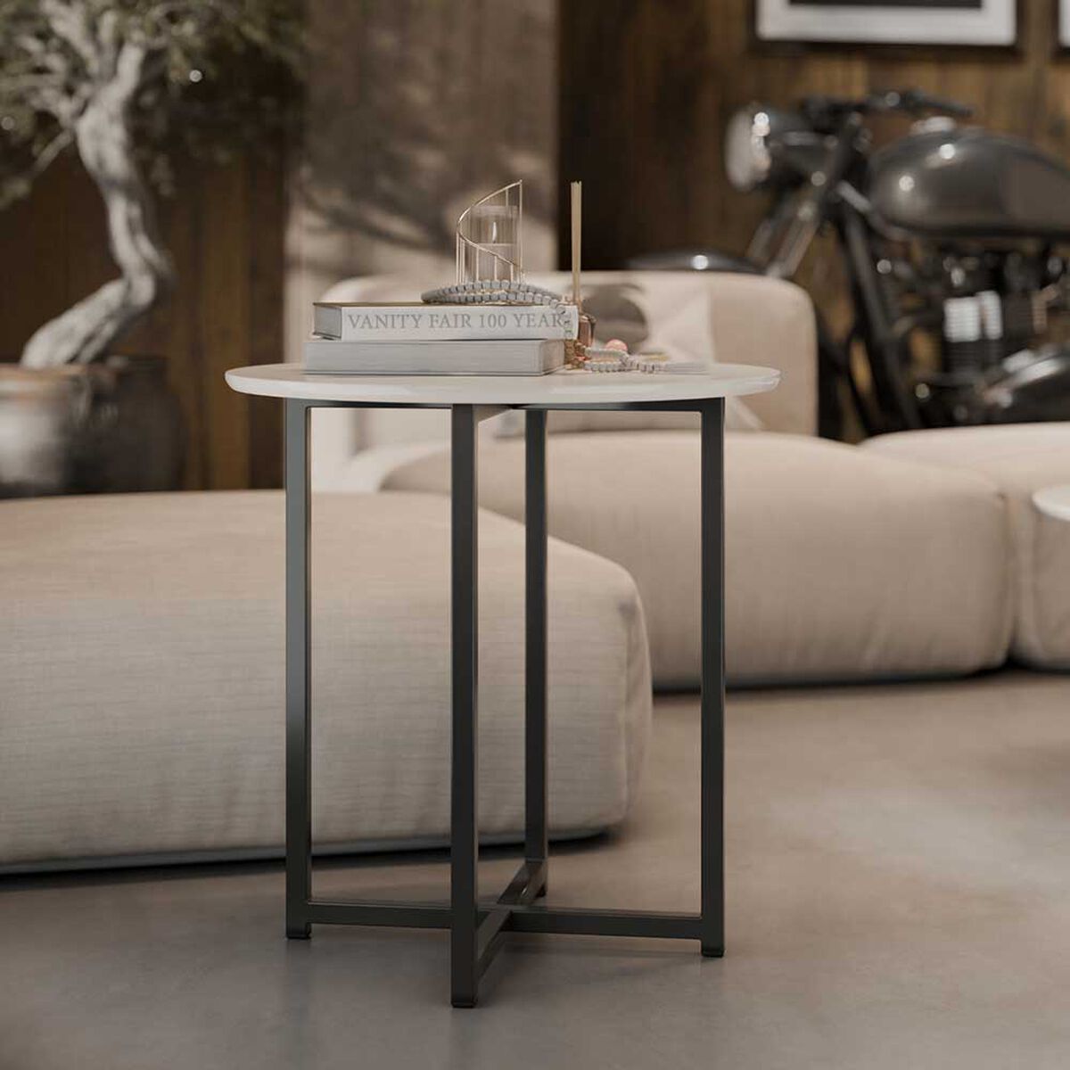 Mesa Lateral Onessta Flow Blanco