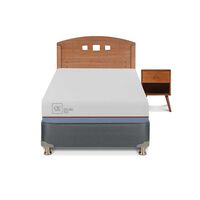 Cama Americana CIC 1,5 Plazas Excellence Plus + Respaldo + Velador New Gales