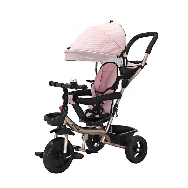 Triciclo 3 en 1 con Apoya Pies 360°LuBabycas Rosado