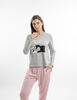 Pijama Manga Larga Ping&uuml;ino Corazones Jersey Mujer Icono