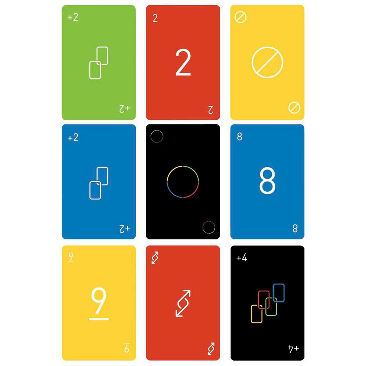 Juego de Cartas Uno Minimalista para 7+ Años