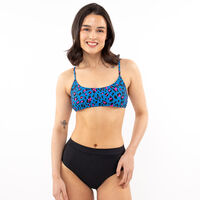 Traje de Baño Top Mujer Icono Aop Blue, Aop Flower, Fucsia, Verde