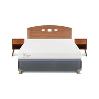 Cama Americana CIC 2 Plazas Excellence Plus + Respaldo + 2 Veladores New Gales
