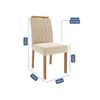 Juego de comedor Decocasa Louis 4 Sillas Off White