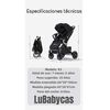 Coche de Paseo Reversible Premium Lubabycas Negro