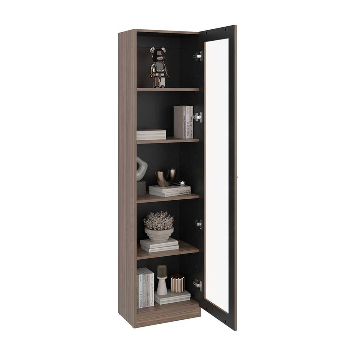 Vitrina Tuhome Home E6 1 Puerta Avellana Wengue