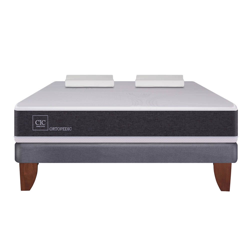 Cama Europea CIC 2 Plazas Ortopedic + 2 Almohadas