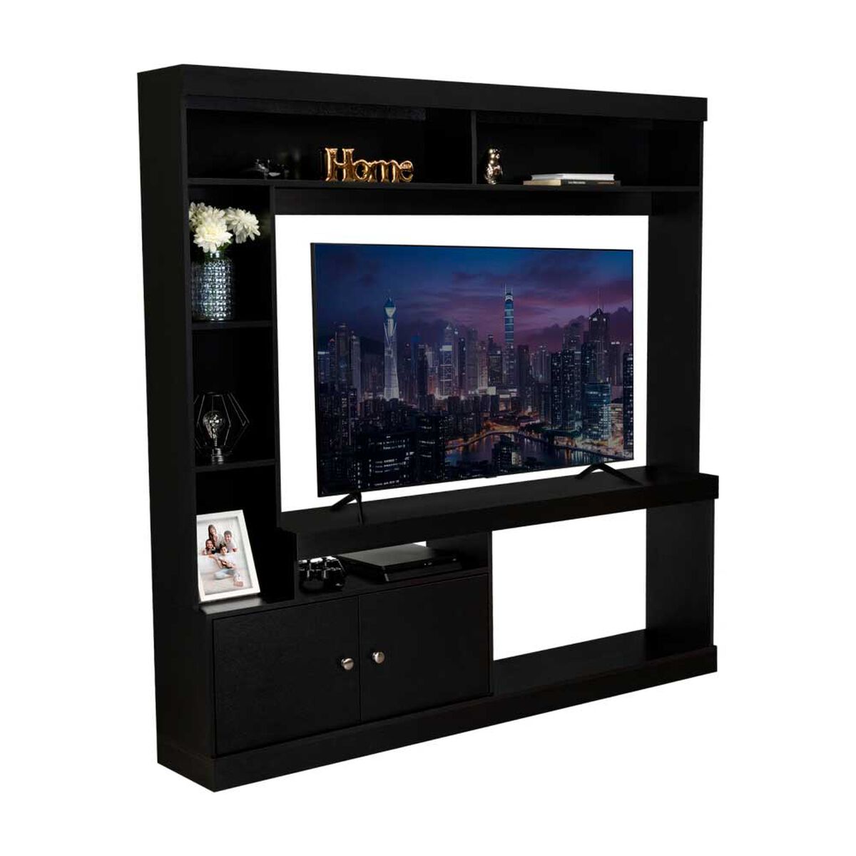 Centro de Entretenimiento Tuhome Dante Hasta 55" Wengue