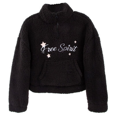 Imagen 1 del producto Polerón Sherpa Niña Mila Crudo, Negro