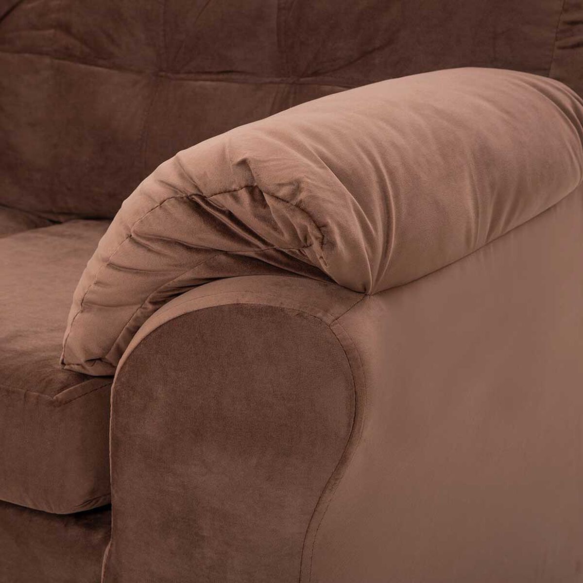 Sofá Seccional Muebles MPR Alerce 5 Café