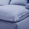 Sofá Seccional Derecho Innovamuebles Fontana Lino 4 Cuerpos Azul Piedra