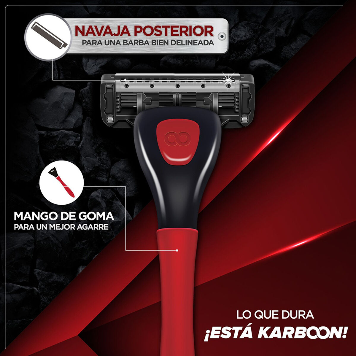 Máquina Afeitar Groomen 300 + 6 Cartuchos de 3 Navajas