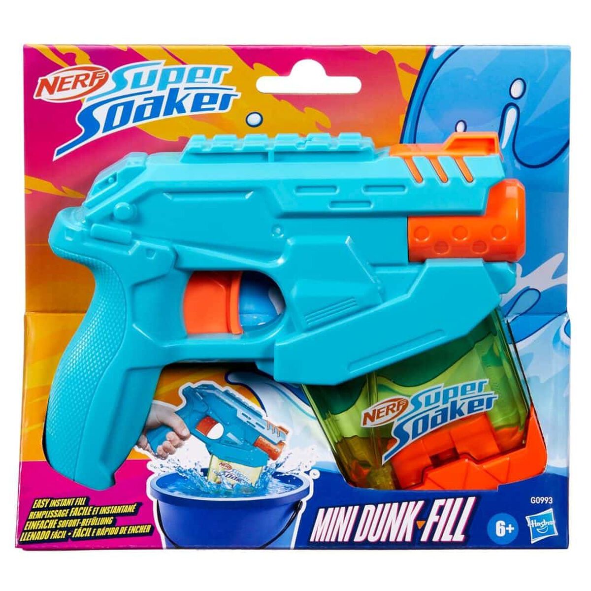 Lanzador de Agua Nerf Super Soaker Mini Dunk-Fill