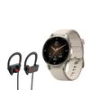 Kit Smartwatch Lhotse Vibe 05 Cream + Audífonos Deportivos