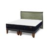 Cama Europea CIC Base Dividida King Premium + Respaldo Miro Olivo