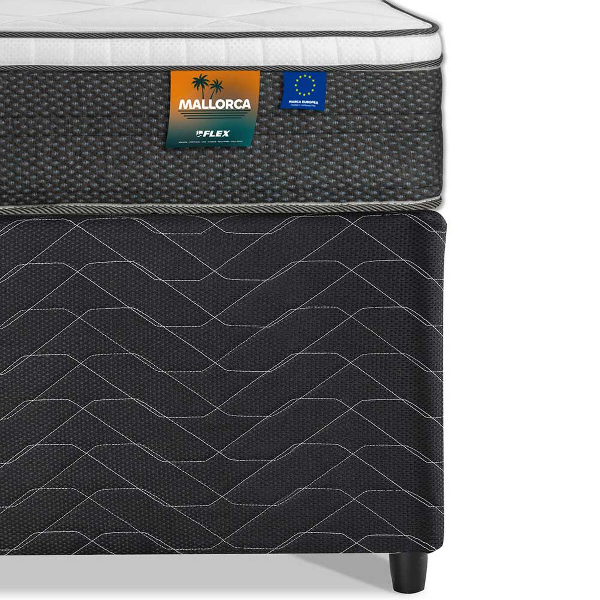 Cama Nido Flex 1,5 Plazas Mallorca + Respaldo + Velador Juvenil