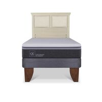 Cama Europea CIC 1,5 Plazas Ortopedic Advance + Respaldo Torino Alpino