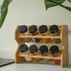 Especiero de Condimentos Madera 8 Frascos Vidrio Simplit