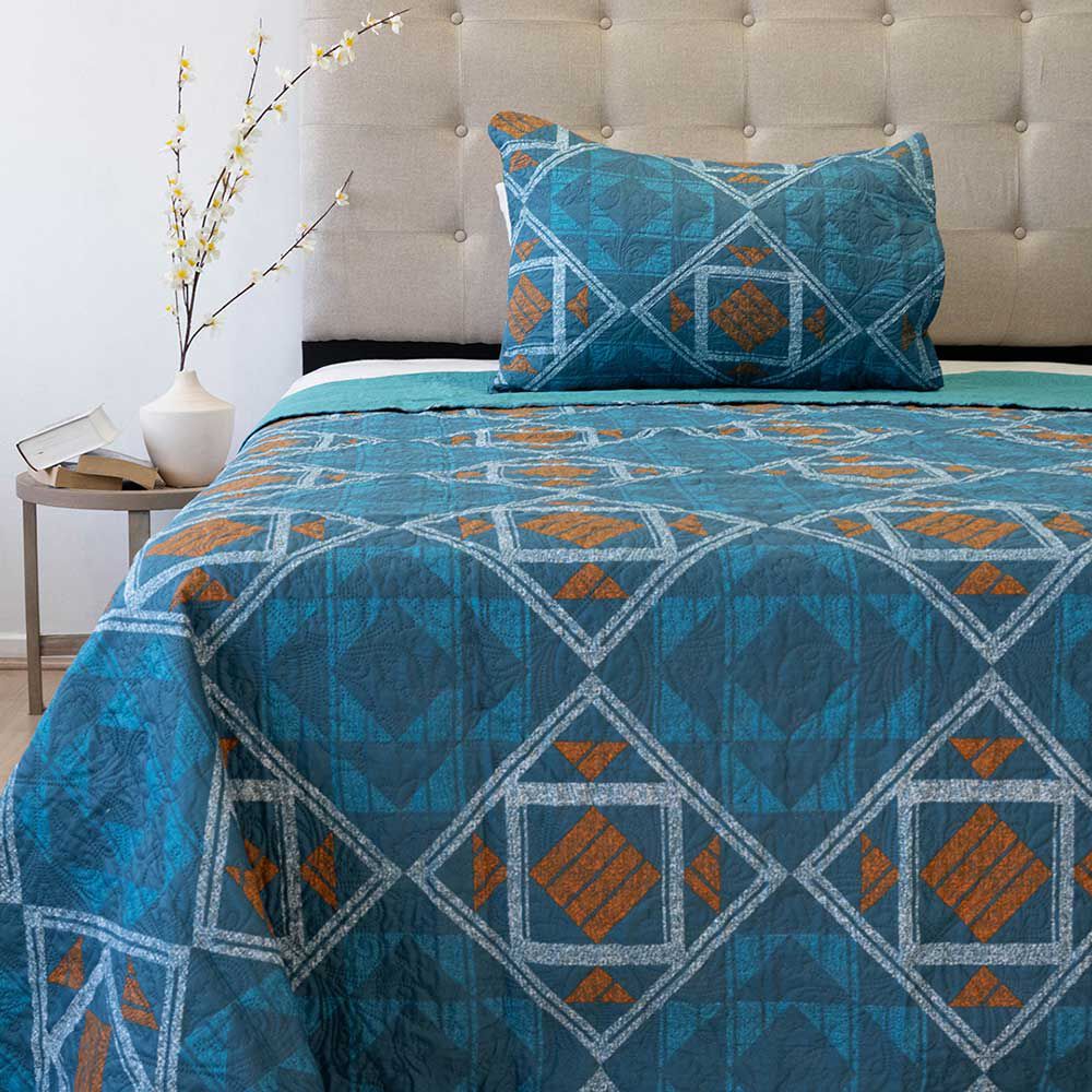 Quilt Doral 1,5 Plazas Hotpress Origins D8 Estampado