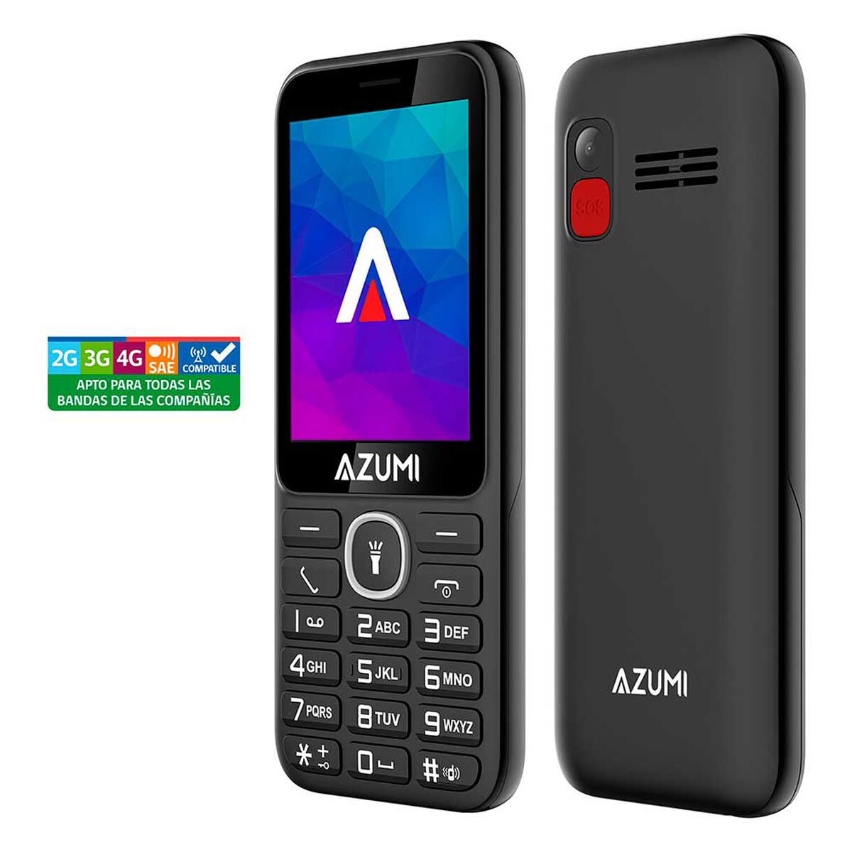 Celular Azumi SA4 128 MB 2,8" Negro