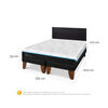 Cama Europea CIC Green Infinity King + 1 Respaldo Villarrica Negro