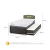 Cama Nido CIC 1,5 Plazas Excellence Plus + Respaldo Gales Olivo